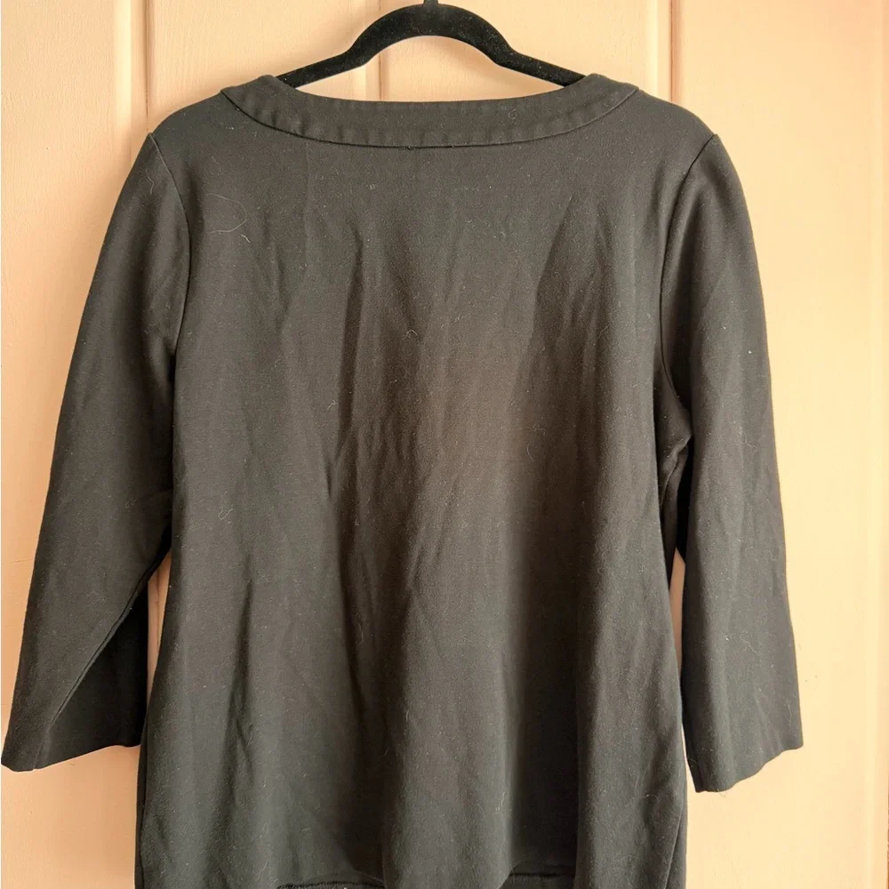 Talbots Black Button-Down Women's Shirt - Picture 3 of 5